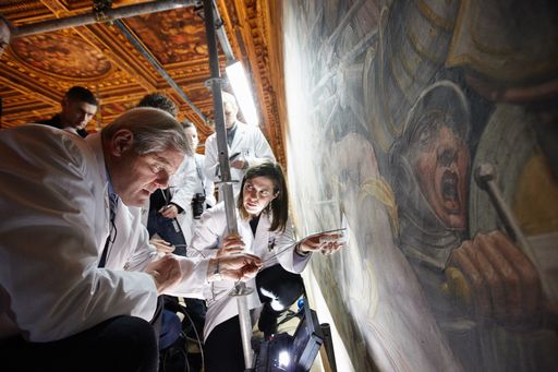 Battaglia di Anghiari, 'nero' di Leonardo dietro il Vasari -punto