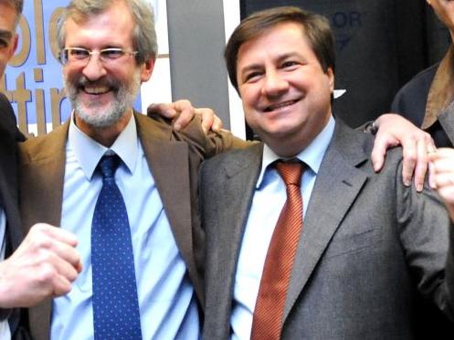 Gilardoni, a destra, con il sindaco Luciano Porro