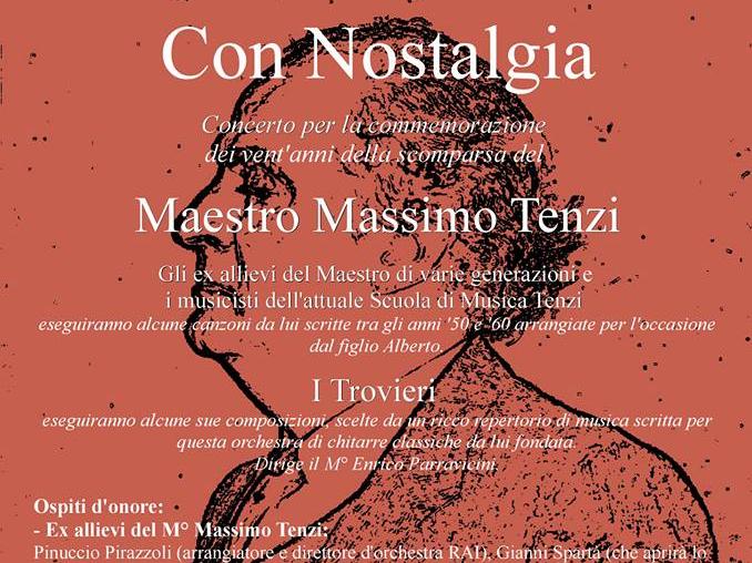 La locandina del concerto in memoria del maestro Massimo Tenzi