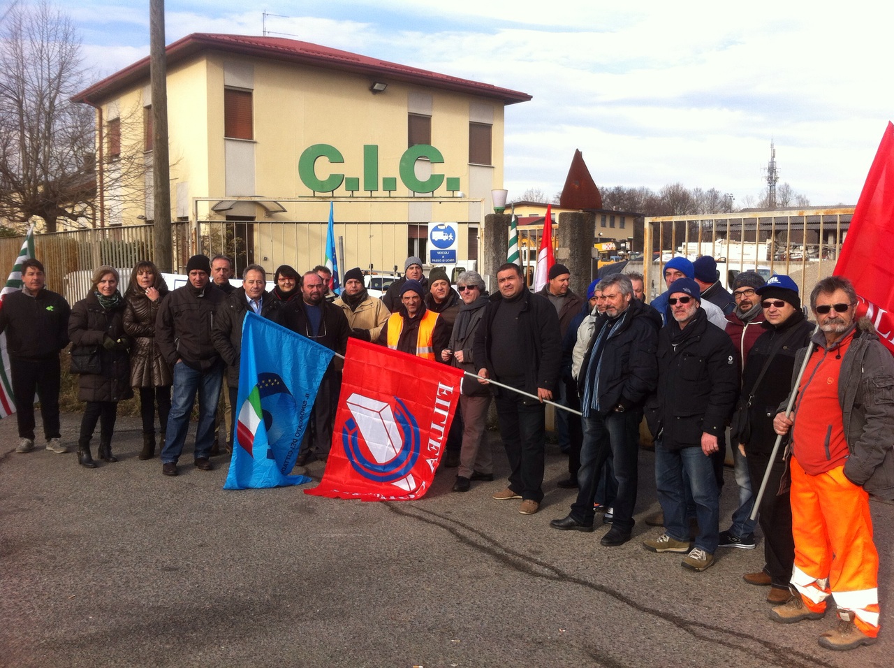 I dipendenti Cic in protesta