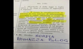 M5s denuncia: norma ammazza blog Grillo in leggina Pd su partiti