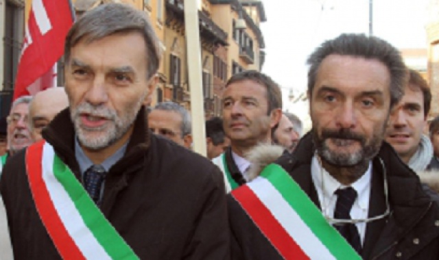 Graziano Delrio con Attilio Fontana