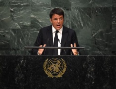 Renzi all'Onu: sconfiggeremo Isis, Italia sostiene piano Obama