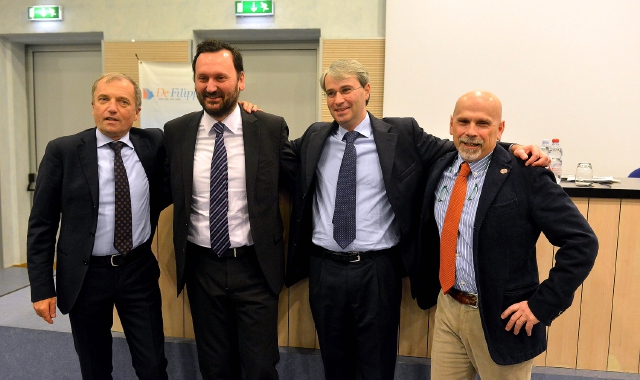 Da sinistra  Marantelli, De Simone, Galimberti e Zanzi (foto Blitz)