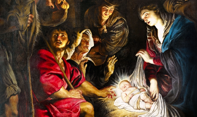 Particolare dell’«Adorazione dei pastori» di Rubens
