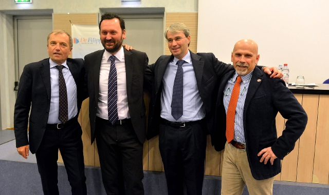 Da sinistra: Dino de Simone, Daniele Marantelli, Davide Galimberti e Daniele Zanzi (foto Archivio)