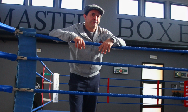 Eligio Calandrino sul ring della Master Boxe (Foto Blitz)
