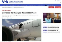 Somalia, misteriosa esplosione su aereo, uomo risucchiato fuori