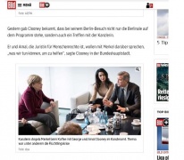 George e Amal Clooney, un caffè con Merkel per parlare di profughi