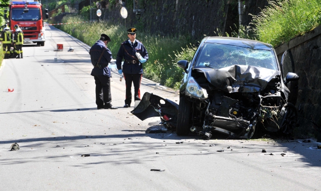 I rilievi dopo il tragico incidente del 14 maggio 2014 a Porto Valtravaglia