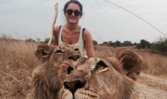 Camilla Broggini in Africa per i suoi studi universitari sul Dna dei leoni