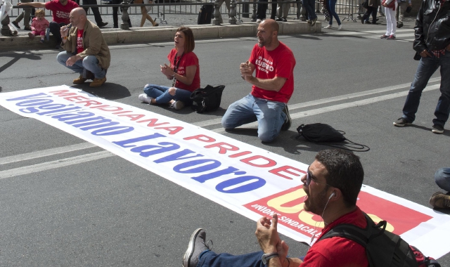 La manifestazione del 12 maggio dei lavoratori Meridiana a Roma 