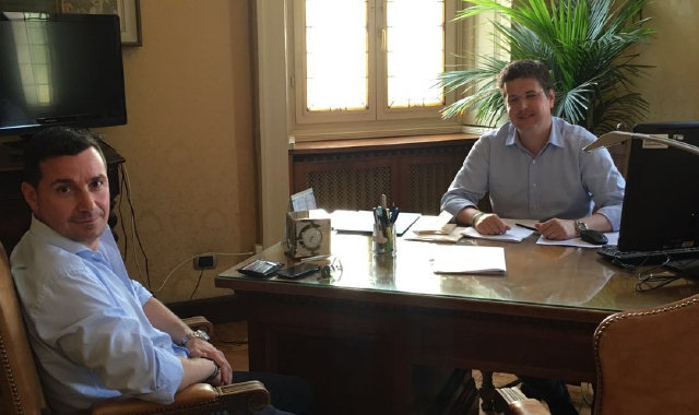 Il sindaco Andrea Cassani con il vice designato Moreno Carù