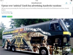 A Praga il bus dell'Olocausto che indigna Israele