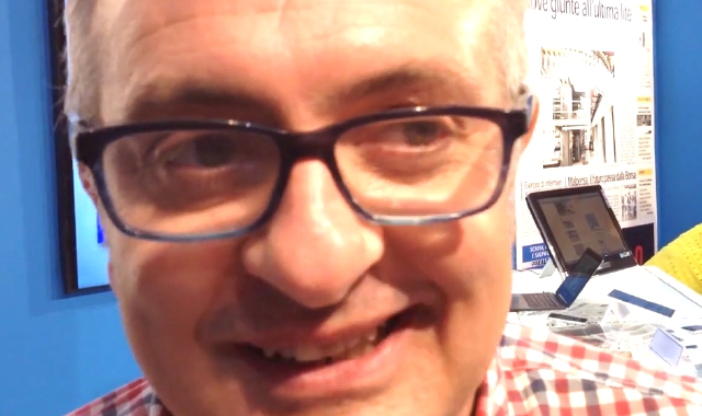 Claudio Del Frate nello stand della Prealpina