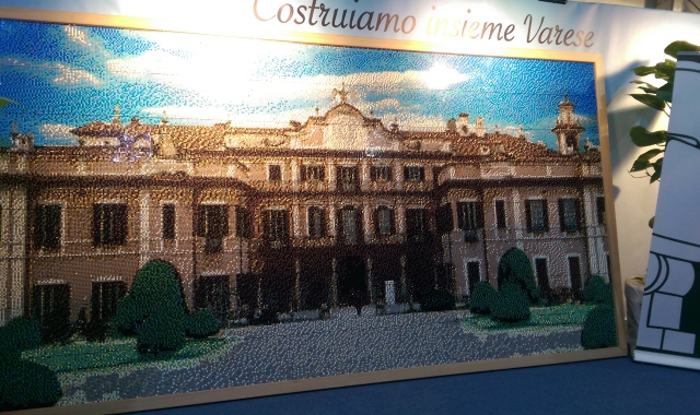 L'opera realizzata dagli appassionati di Lego in Fiera (Foto Red.)