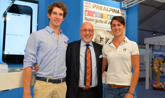 Andrea Micheletti con Antonio Triveri e Sara Bertolasi (Blitz)