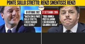 Ponte Stretto, Grillo: Renzi è un menomato morale