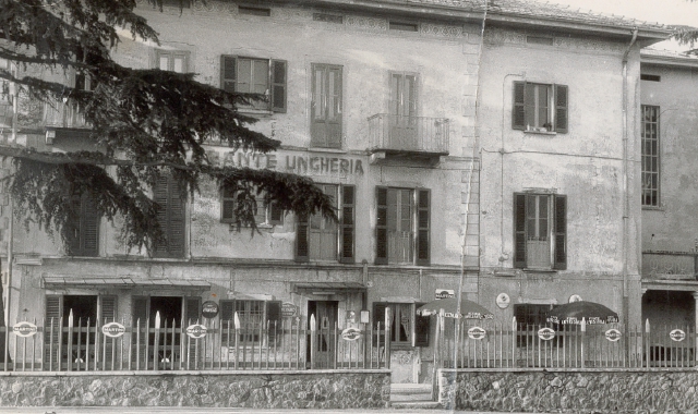 Foto storica dell’hotel Ungheria, nato nel 1946 in un’antica casa del 1860