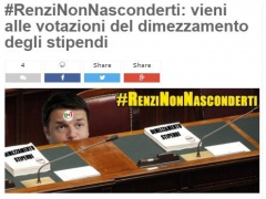 Grillo: Renzi dica sì a taglio stipendi parlamentari o mentiva