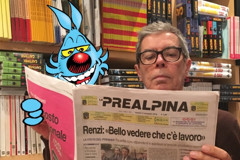 Lupo Alberto legge la Prealpina