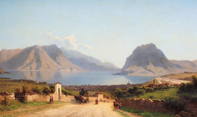«Veduta di Lugano» (1877) di Giovanni Battista Lelli