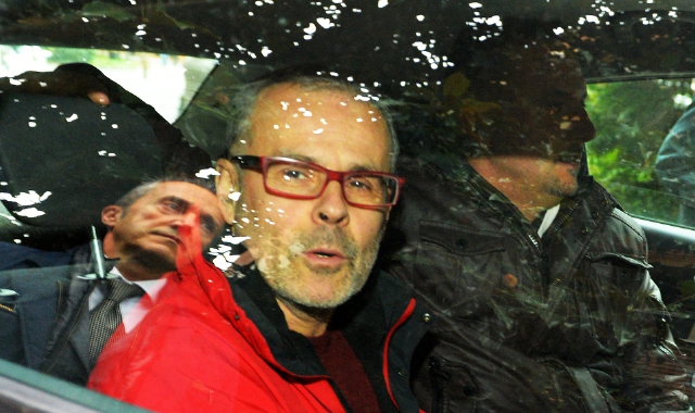 Leonardo Cazzaniga poco dopo l’arresto