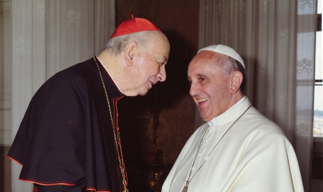 Il cardinale Nicora con Papa Francesco