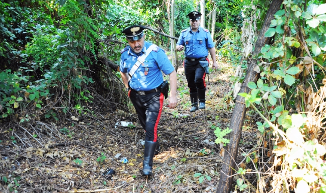 Controlli dei carabinieri nei boschi del parco delle Groane