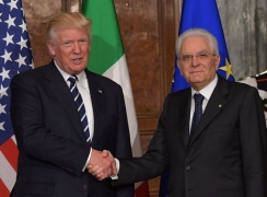Trump in visita a Roma, vede Mattarella e poi Gentiloni