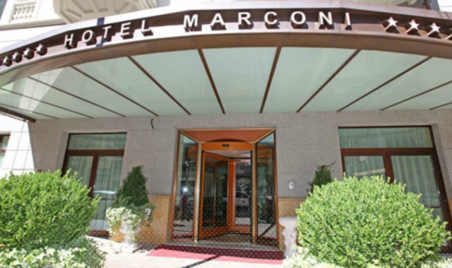 L’ingresso dell’Hotel Marconi (credit: #a href=