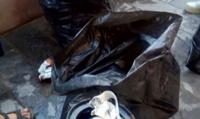 I sacchi pieni di rifiuti ripescati dai volontari di Radio Soccorso  (Foto Redazione)