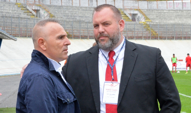 Paolo Basile e lo statunitense Matt Reeser, vicepresidenti del Varese (foto Blitz)