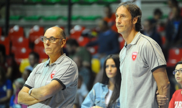 Claudio Coldebella con coach Attilio Caja (Blitz)