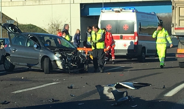 Il luogo dell’incidente sull’A8 (Blitz)
