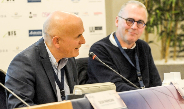 A destra Fabrizio Brogi durante il suo intervento all’evento Cdo (Foto Blitz)
