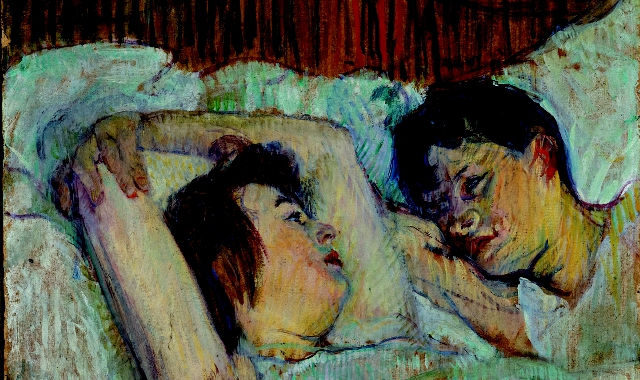Particolare di «Au lit» (1892) di Henri de Toulouse-Lautrec