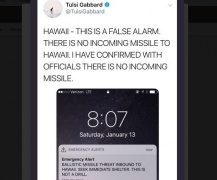 Falso allarme missilistico arriva sui telefonini alle Hawaii