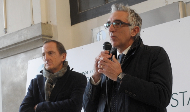 Il sindaco Emanuele Antonelli e il direttore di produzione Rfi Vincenzo Macello (Blitz)