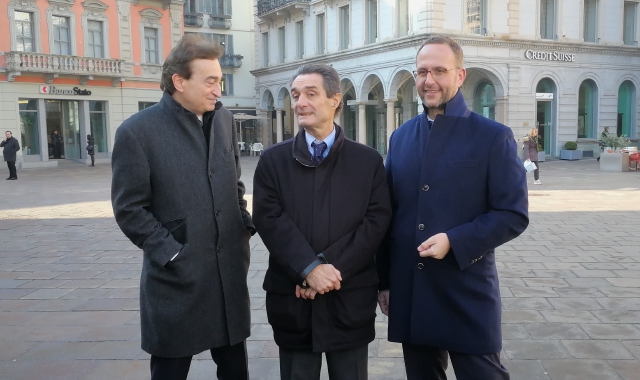 La visita luganese di Attilio Fontana