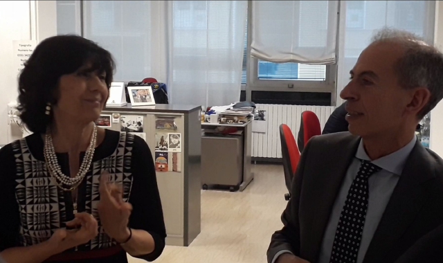 L’editore Daniela Bramati e il presidente Miro Santangelo