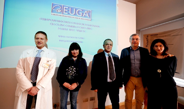 Nella riunione dell’Euga  al Pcc di Varese anche due varesini: Maurizio Serati (il primo da sinistra) e Stefano Salvatore (il terzo), che è anche presidente della Società europea di uroginecologia