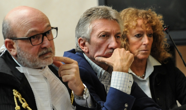 L’avvocato Tiberio Massironi con Roberto e Giovanna Sacconago