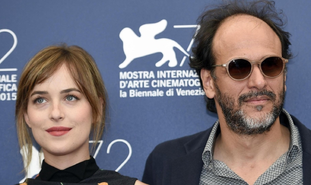 Dakota Johnson con il regista Luca Guadagnino