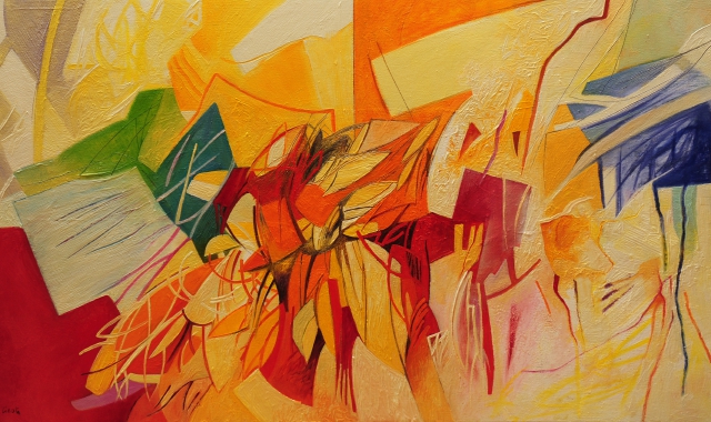 «Quella terra calancata tappezzata di gialli di ruta e di girasole» (2012) di Piero Cicoli