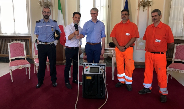 La presentazione del laser a Palazzo Estense