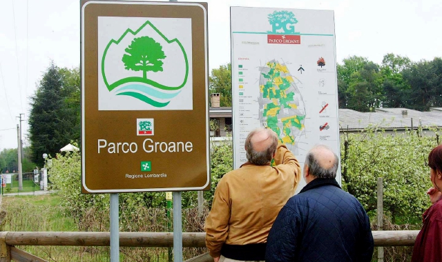 Uno degli ingressi all’area protetta del Parco delle Groane (Archivio)