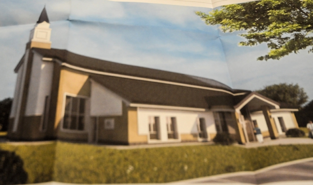 Il rendering della nuova chiesa mormona