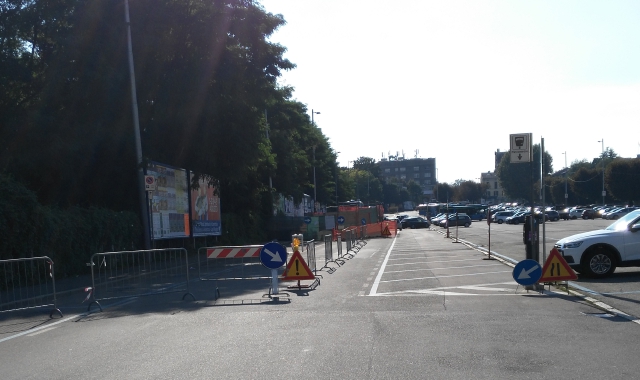L’area transennata dalla giornata di mercoledì 12