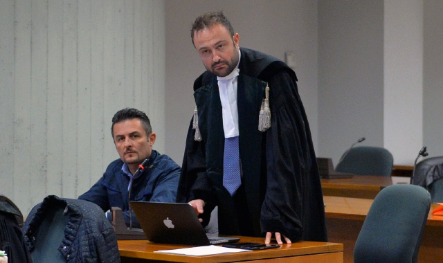 Ieri in aula l’avvocato Daniele Pizzi ha rappresentato le figlie di Piccolomo (foto Blitz)